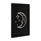 Stupell Industries Moon & Stars on Black Canvas Wall Art Design by JJ Design House LLC